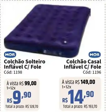 Colchão Solteiro Inflável C/ Fole