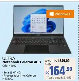 Deltasul ULTRA Notebook Celeron 4GB oferta