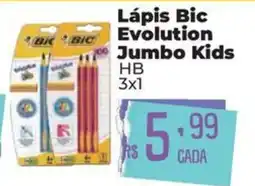 Supermercados Mateus Lápis Bic Evolution Jumbo Kids oferta