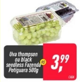 Frangolândia Uva Thompson ou Black seedless Fazenda Potiguara 500g oferta