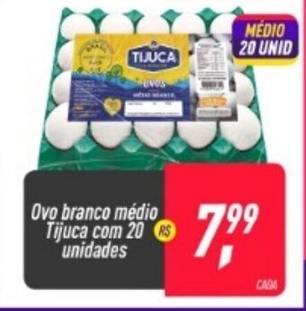 Frangolândia Ovo Branco Medio Tijuca com 20 unidades oferta