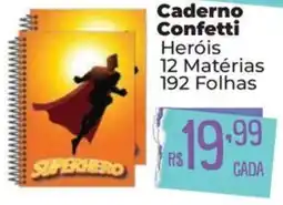 Supermercados Mateus Caderno Confetti oferta