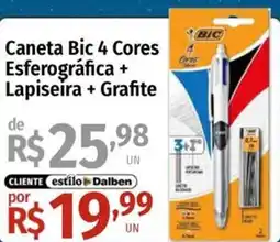 Supermercado Dalben Caneta Bic 4 Cores Esferográfica + Lapiseira + Grafite oferta