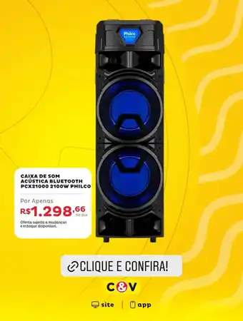 Caixa de som acústica bluetooth pcx21000 2100w philco