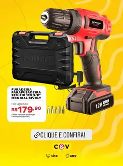 Casa e Vídeo Furadeira parafusadeira sem fio 12v 3/8" mondial bivolt oferta