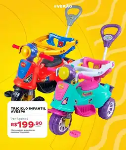 Casa e Vídeo Triciclo infantil avespa oferta