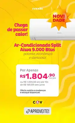 Casa e Vídeo Ar-Condicionado Split Aiwa 9.000 Btus oferta
