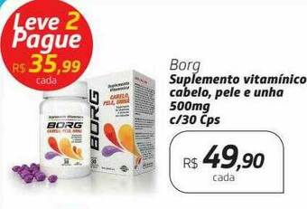 Drogal Borg Suplemento Vitamínico Cabelo Pele E Unha oferta