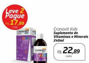 Drogal Cronovit Kids Suplemento De Vitaminas E Minerais oferta