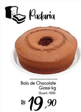 Giassi Supermercados Bolo De Chocolate Giassi Kg oferta