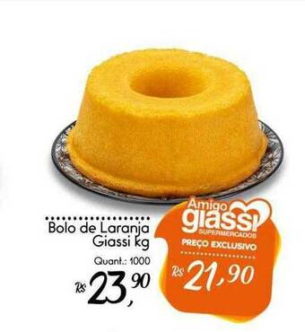 Giassi Supermercados Bolo De Laranja Giassi Kg oferta