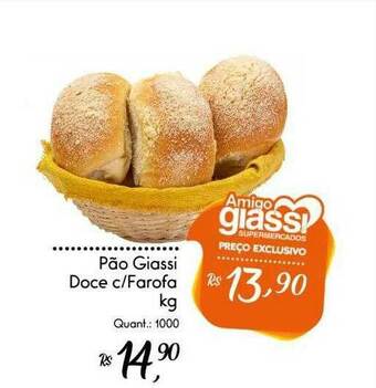 Giassi Supermercados Pão Giassi Doce C Farofa Kg oferta