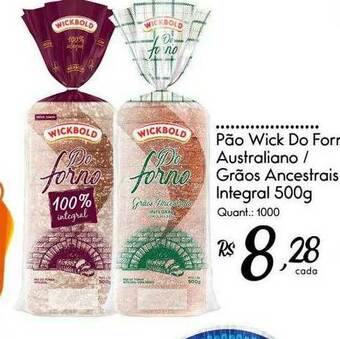 Giassi Supermercados Pão Wick Do Forno Australiano Grãos Ancestrais Integral oferta