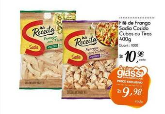 Giassi Supermercados Filé De Frango Sadia Cozido Cubos Ou Tiras oferta