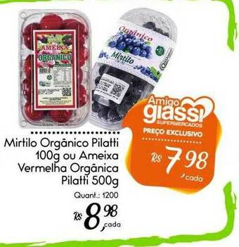 Giassi Supermercados Mirtilo Orgânico Pilatti Ou Ameixa Vermelha Orgânica Pilatti oferta