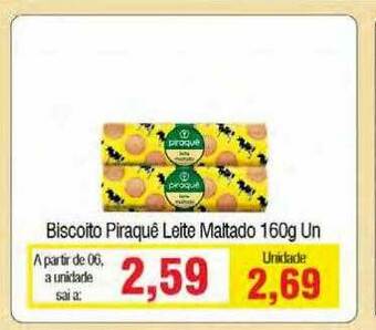 Spani Atacadista Biscoito Piraquê Leite Maltado oferta