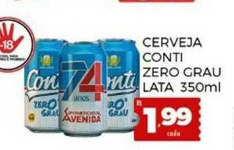 Supermercados Avenida Cerveja Conti Zero Grau oferta