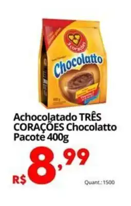 Althoff Supermercados Achocolatado TRÊS CORAÇÕES Chocolatto Pacoté oferta