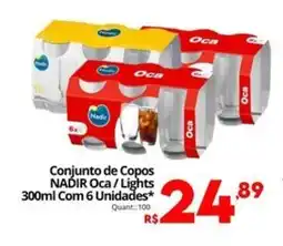 Althoff Supermercados Conjunto de Copos NADIR Oca/Lights oferta