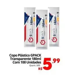 Althoff Supermercados Copo Plástico GPACK Transparente oferta
