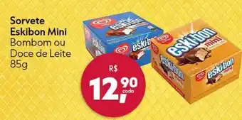 Sorvete Eskibon Mini Bombom ou Doce de Leite