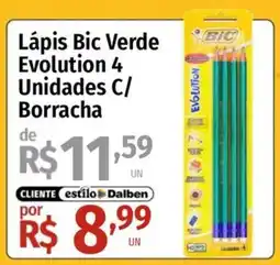 Supermercado Dalben Lápis Bic Verde Evolution 4 Unidades C/ Borracha oferta