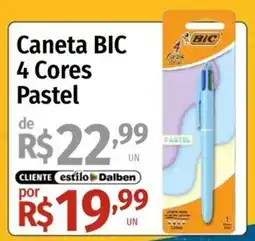Supermercado Dalben Caneta BIC 4 Cores Pastel oferta