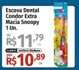 Supermercado Dalben Escova Dental Condor Extra Macia Snoopy oferta
