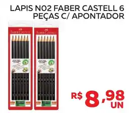 Lider Atacadista Lapis no2 faber castell 6 peças c/ apontador oferta