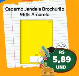 Super Vi Supermercados Caderno Jandaia Brochurão 96fls Amarelo oferta