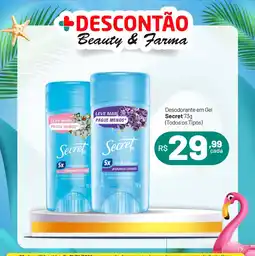 Farmácias Descontão Desodorante em Gel Secret oferta