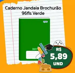 Super Vi Supermercados Caderno Jandaia Brochurão 96fls Verde oferta