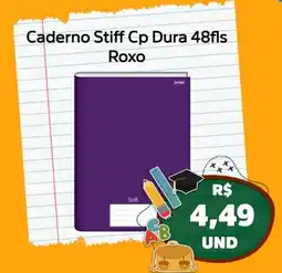 Super Vi Supermercados Caderno Stiff Cp Dura 48fls Roxo oferta