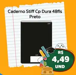 Super Vi Supermercados Caderno Stiff Cp Dura 48fls Preto oferta