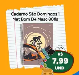 Super Vi Supermercados Caderno São Domingos 1 Mat Bom D+ Masc 80fls oferta