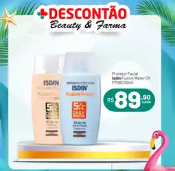 Farmácias Descontão Protetor Facial Isdin Fusion Water Oil FPS60 oferta
