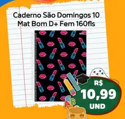 Super Vi Supermercados Caderno São Domingos 10 Mat Bom D+ Fem 160fls oferta