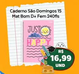 Super Vi Supermercados Caderno São Domingos 15 Mat Bom D+ Fem 240fls oferta