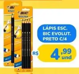 Supermercados Planalto Lápis esc. bic evolut. preto c/4 oferta