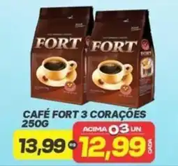 Calvi Supermercados Café fort 3 corações oferta