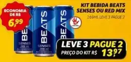 Spasso Sabores Kit bebida beats senses ou red mix oferta