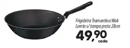 Asun Frigideira Tramontina Wok Lore to s/tampa preta 28cm oferta