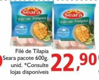 Supermercados ABC File de Tilapia Seara pacote 600g oferta