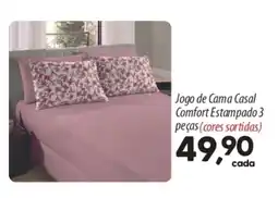 Asun Jogo de Cama Casal Comfort Estampado 3 peças (cores sortidas) oferta
