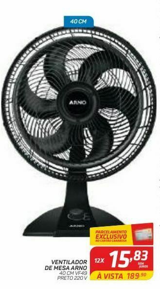 GBarbosa Ventilador de mesa arno oferta