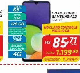 GBarbosa Smartphone samsung a22 128 gb oferta
