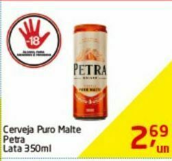 Tenda Atacado Cerveja puro malte petra 350ml oferta