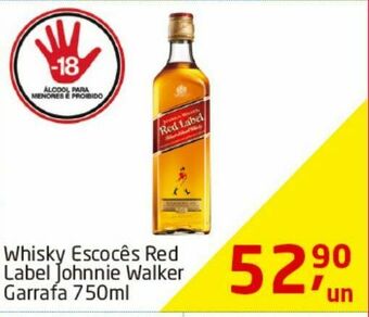 Tenda Atacado Whisky escocês johnnie walker red label 1l oferta