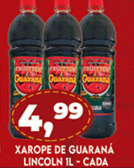 Xarope de Guarana LIncoln 1L - cada