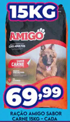 Supermercados Cristal Racao Amigo Sabor Carne 15kg - cada oferta
